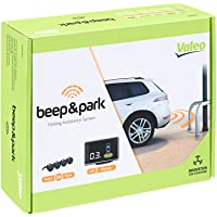 Valeo Beep &amp- Park – Asistente con 4 sensores y Pantalla LCD para Montaje- Ref. Delantera y Trasera de O 632201- Negro